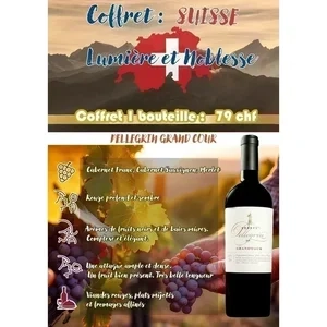 Pellegrin Grand Cour Rouge 2022 Genève AOC
Cabernet Franc et Cabernet Sauvigon
Jean-Pierre Pellegrin - Coffret Noel de 1 Bout